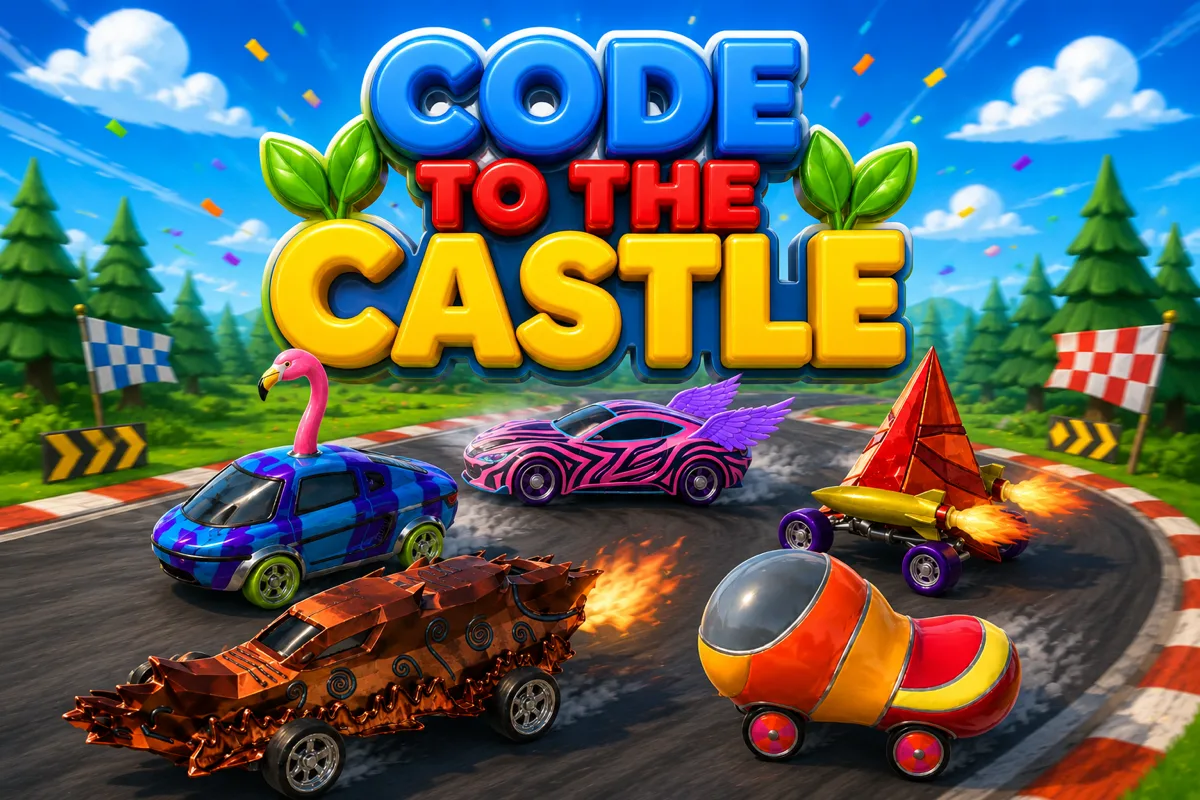 The cars on the race track